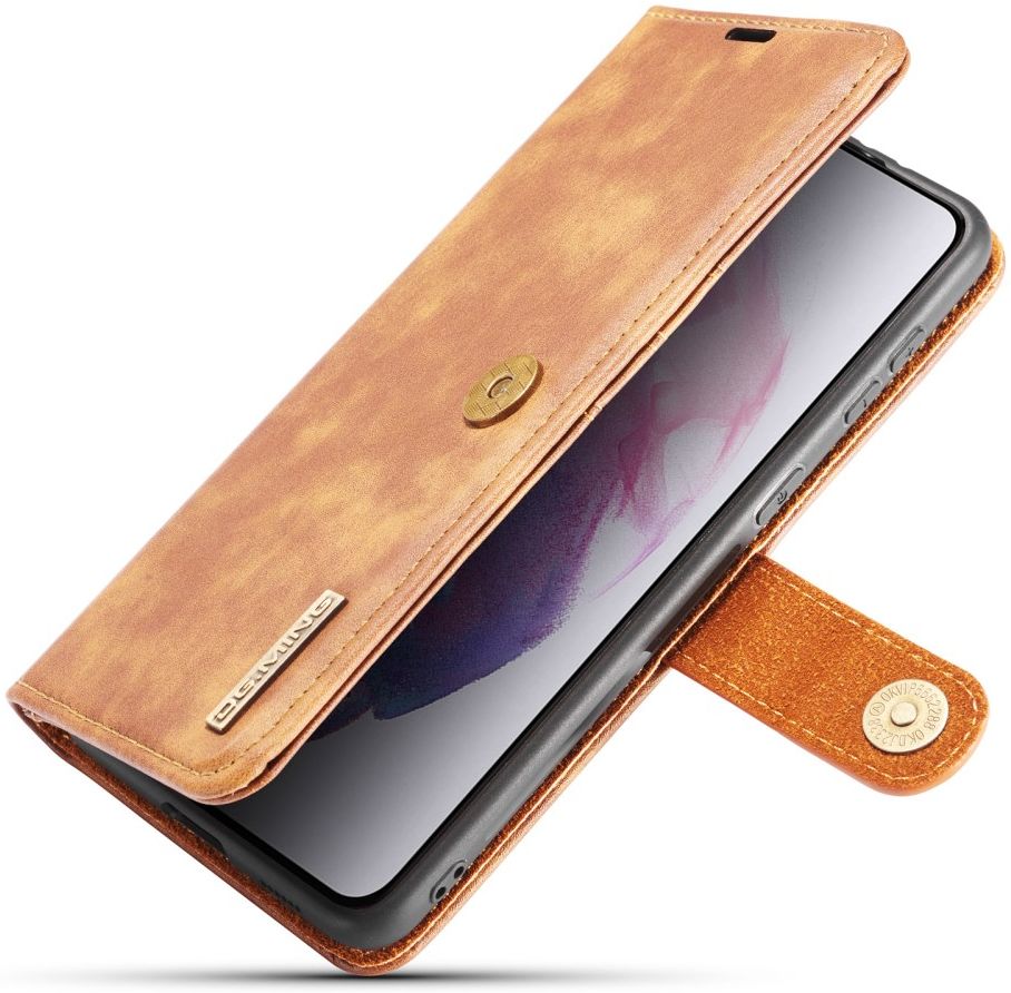 DG Ming Samsung Galaxy S21 Hoesje 2-in-1 Book Case en Back Cover Bruin afbeelding 4