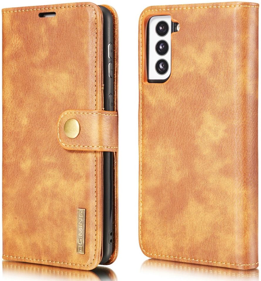 DG Ming Samsung Galaxy S21 Hoesje 2-in-1 Book Case en Back Cover Bruin afbeelding 7