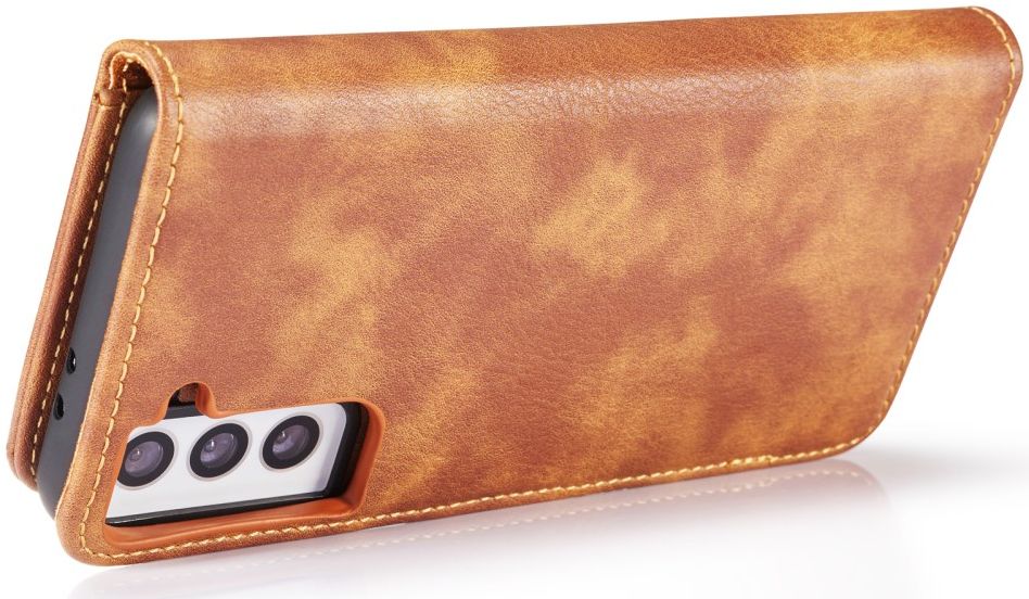 DG Ming Samsung Galaxy S21 Hoesje 2-in-1 Book Case en Back Cover Bruin afbeelding 18