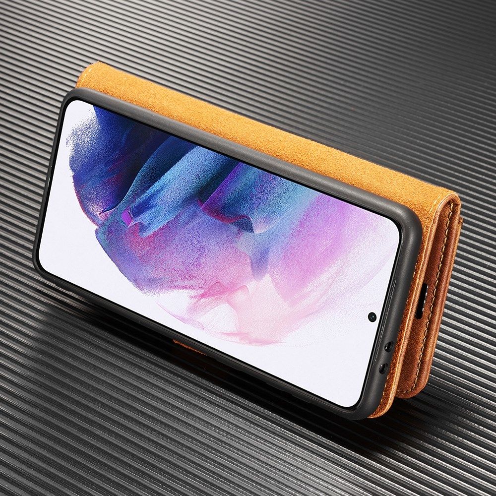 DG Ming Samsung Galaxy S21 Hoesje 2-in-1 Book Case en Back Cover Bruin afbeelding 14