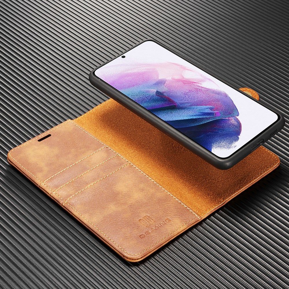 DG Ming Samsung Galaxy S21 Hoesje 2-in-1 Book Case en Back Cover Bruin afbeelding 8