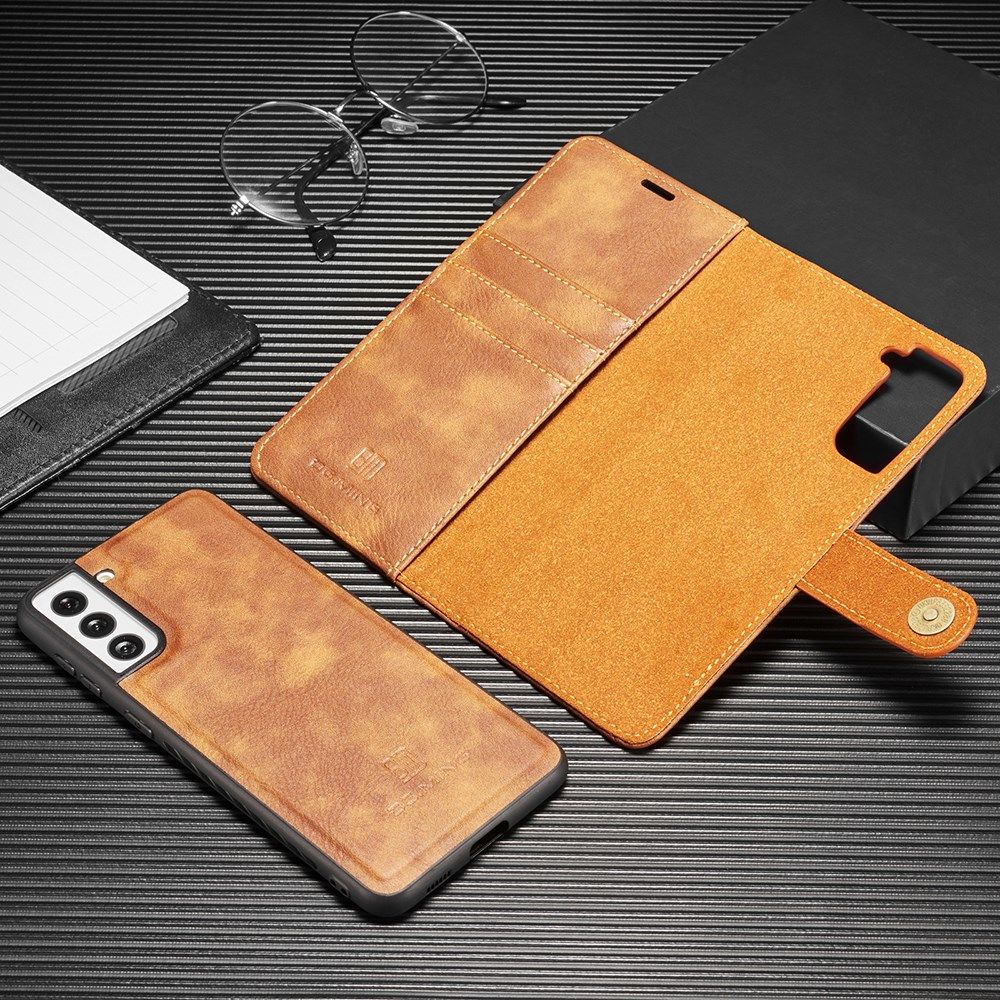 DG Ming Samsung Galaxy S21 Hoesje 2-in-1 Book Case en Back Cover Bruin afbeelding 11