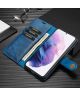 DG Ming Samsung Galaxy S21 Hoesje 2-in-1 Book Case en Back Cover Blauw