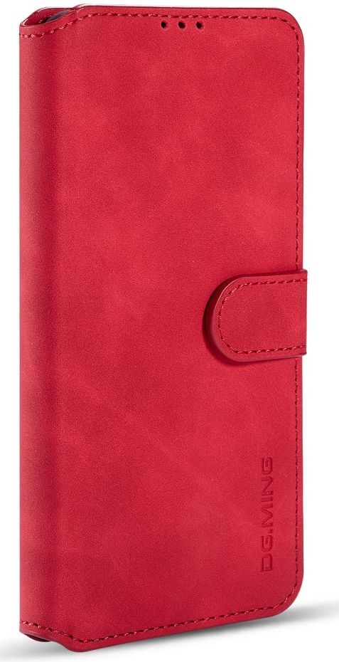 DG Ming Samsung Galaxy S21 Hoesje Retro Wallet Book Case Rood afbeelding 4
