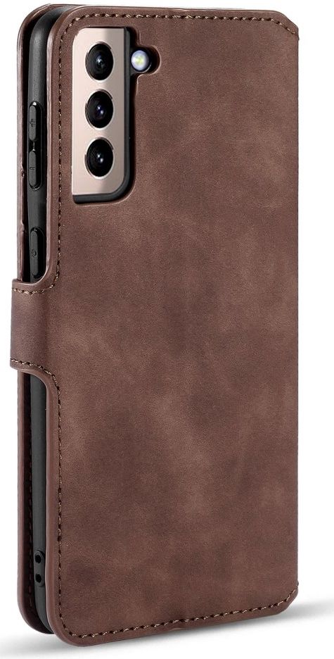 DG Ming Samsung Galaxy S21 Hoesje Retro Wallet Book Case Coffee afbeelding 6