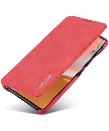 LC.IMEEKE Samsung Galaxy A52 / A52S Hoesje Wallet Book Case Rood Hoesjes