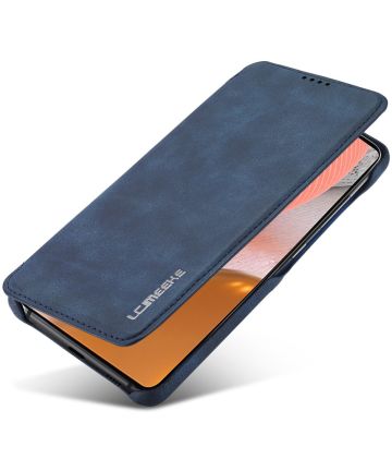 LC.IMEEKE Samsung Galaxy A52 / A52S Hoesje Wallet Book Case Blauw Hoesjes