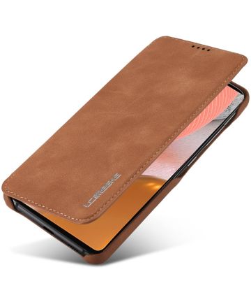 LC.IMEEKE Samsung Galaxy A52 / A52S Hoesje Wallet Book Case Bruin Hoesjes
