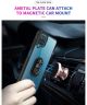 Samsung Galaxy A42 Hoesje met Magnetische Kickstand Back Cover Zwart