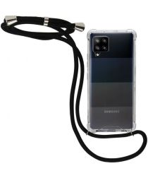 Samsung Galaxy A42 Hoesje met Koord Shockproof TPU Transparant