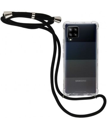Samsung Galaxy A42 Hoesje met Koord Shockproof TPU Transparant Hoesjes