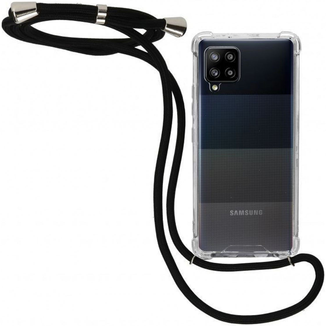 Samsung Galaxy A42 Hoesje met Koord Shockproof TPU Transparant afbeelding 1