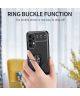 Samsung Galaxy A32 4G Hoesje Metalen Magnetische Ring Kickstand Zwart