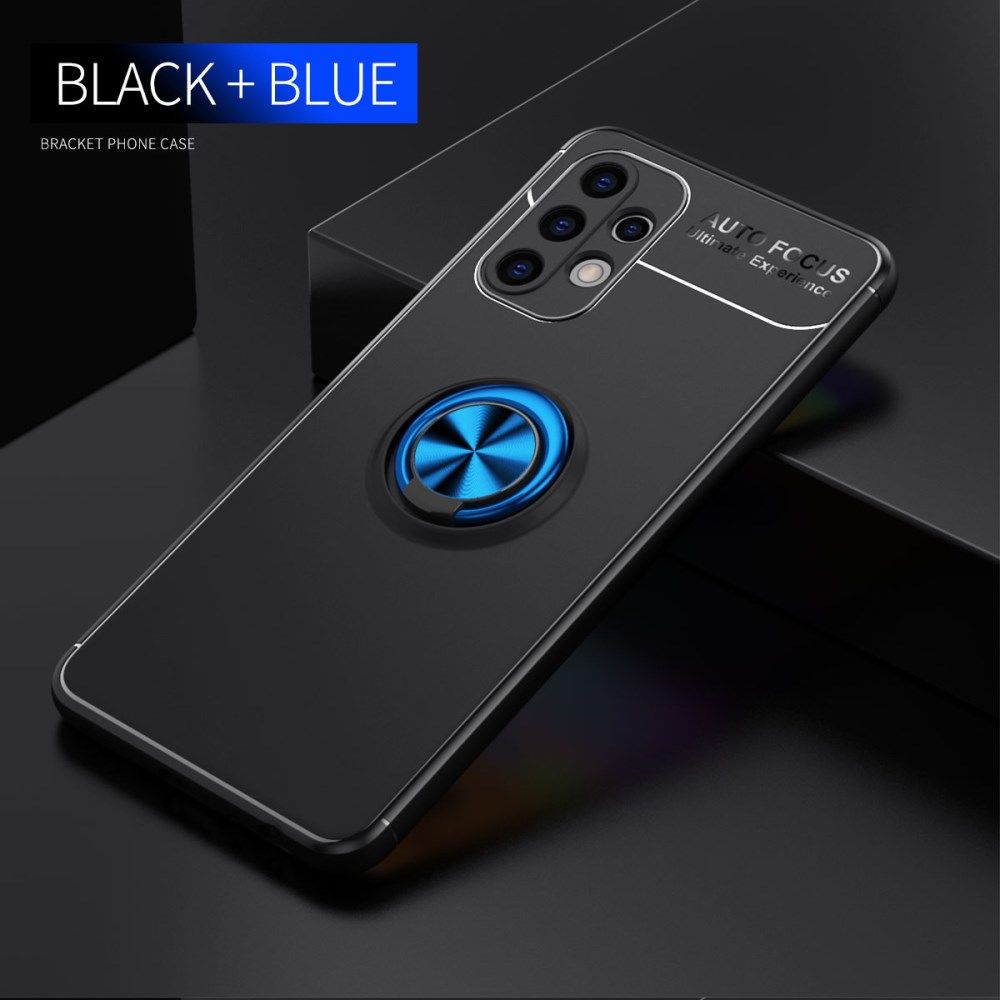 Samsung Galaxy A32 4G Hoesje Metalen Magnetische Ring Kickstand Blauw afbeelding 2