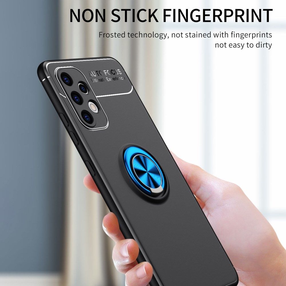 Samsung Galaxy A32 4G Hoesje Metalen Magnetische Ring Kickstand Blauw afbeelding 5