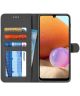 LC.IMEEKE Samsung Galaxy A32 4G Hoesje Portemonnee Book Case Zwart