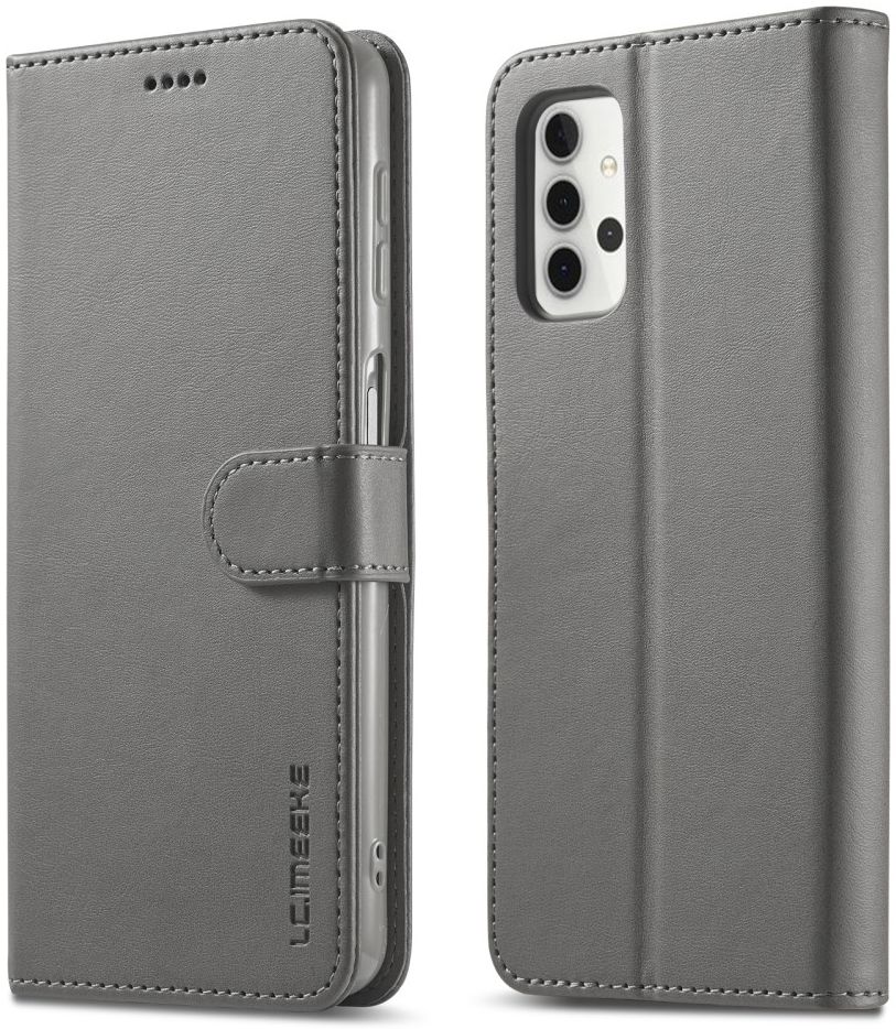 LC.IMEEKE Samsung Galaxy A32 4G Hoesje Portemonnee Book Case Grijs afbeelding 3
