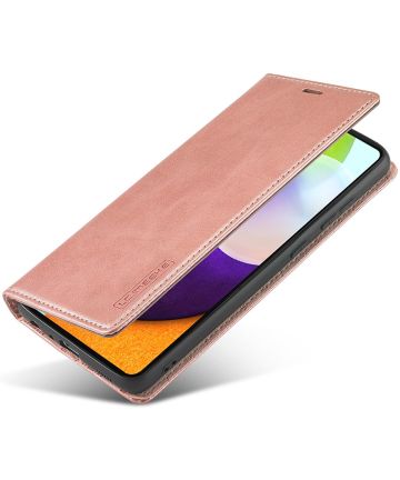 LC.IMEEKE Samsung Galaxy A52(S) Hoesje Portemonnee Book Case Roze Goud Hoesjes