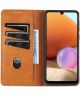 AZNS Samsung Galaxy A32 4G Hoesje Portemonnee Book Case Bruin