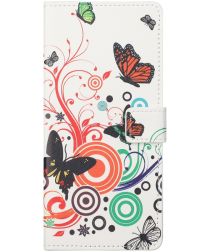 Samsung Galaxy S21 FE Hoesje Portemonnee Butterfly Print