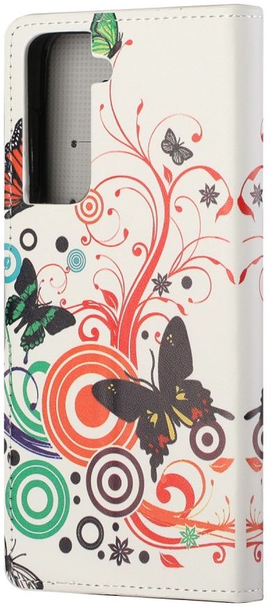 Samsung Galaxy S21 FE Hoesje Portemonnee Butterfly Print afbeelding 3