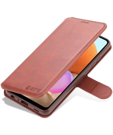 AZNS Samsung Galaxy A32 4G Hoesje Wallet Book Case Kunstleer Bruin Hoesjes