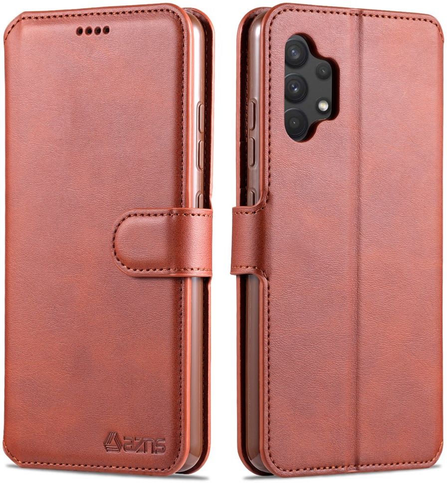 AZNS Samsung Galaxy A32 4G Hoesje Wallet Book Case Kunstleer Bruin afbeelding 4