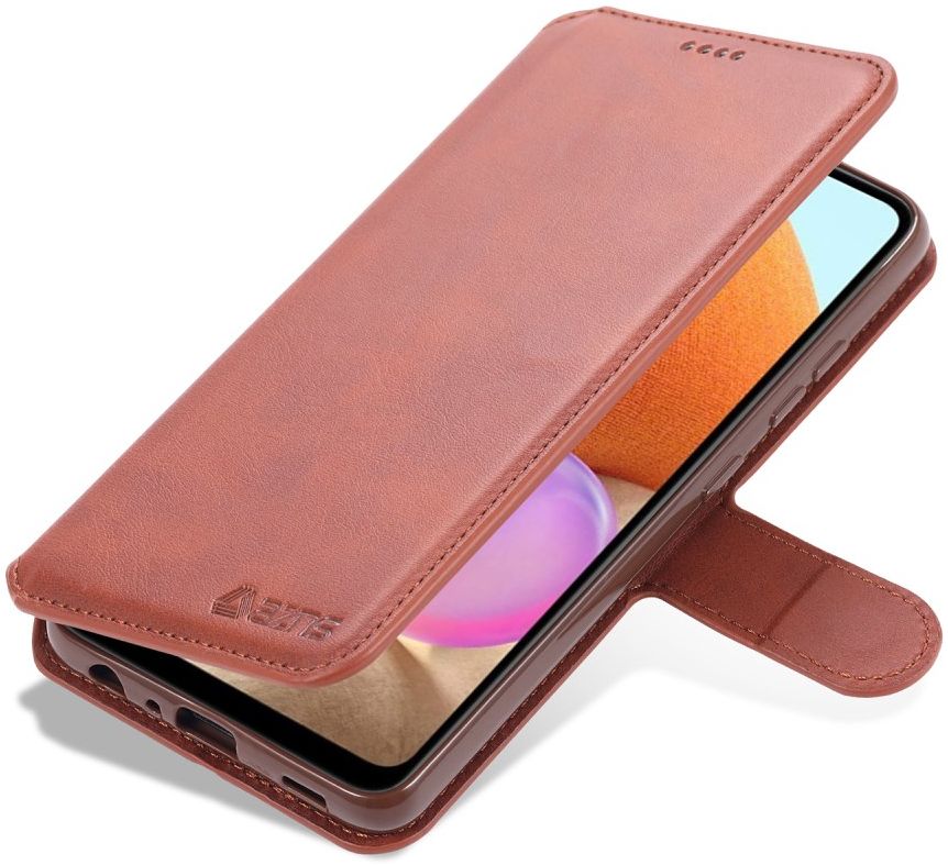 AZNS Samsung Galaxy A32 4G Hoesje Wallet Book Case Kunstleer Bruin afbeelding 1