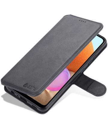 AZNS Samsung Galaxy A32 4G Hoesje Wallet Book Case Kunstleer Zwart Hoesjes
