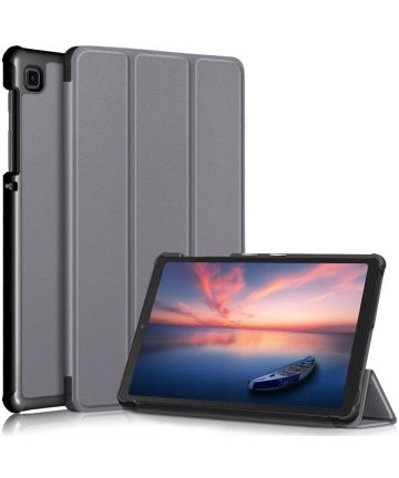 Samsung Galaxy Tab A7 Lite Hoes Tri-Fold Book Case Grijs Hoesjes