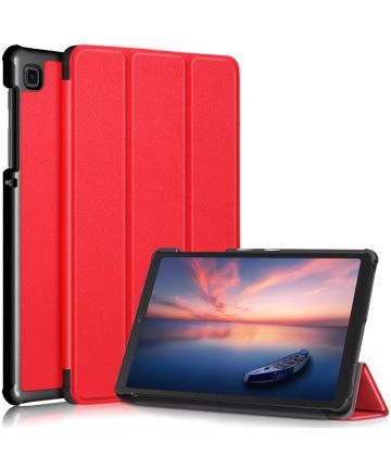 Samsung Galaxy Tab A7 Lite Hoes Tri-Fold Book Case Rood Hoesjes