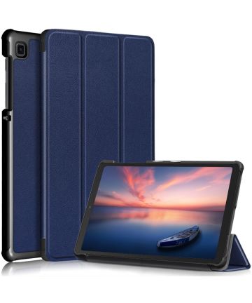 Samsung Galaxy Tab A7 Lite Hoes Tri-Fold Book Case Blauw Hoesjes