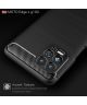 Motorola Edge S / Moto G100 Hoesje Dun TPU Carbon Fiber Zwart