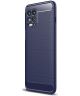Motorola Edge S / Moto G100 Hoesje Dun TPU Carbon Fiber Blauw