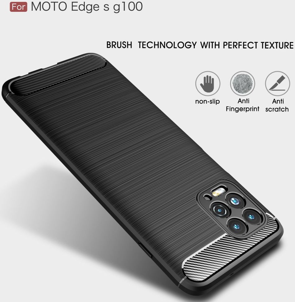 Motorola Moto G100 Hoesje Geborsteld TPU Flexibele Back Cover Rood afbeelding 8
