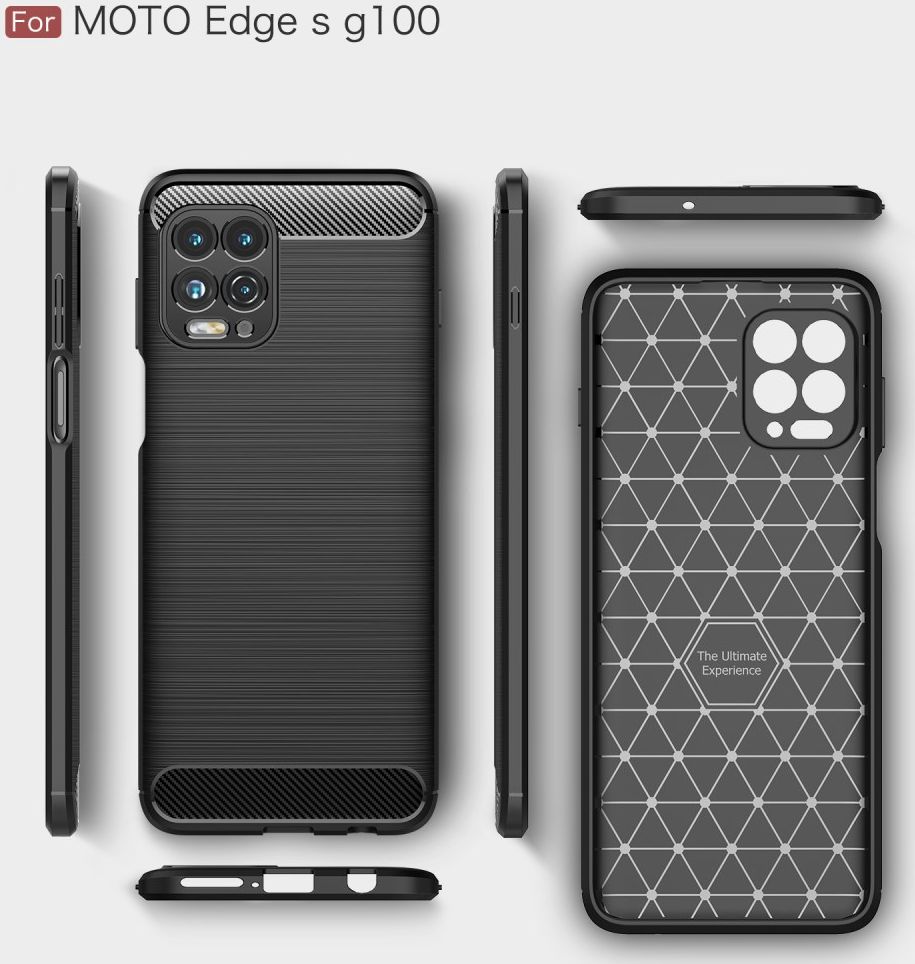 Motorola Moto G100 Hoesje Geborsteld TPU Flexibele Back Cover Rood afbeelding 9