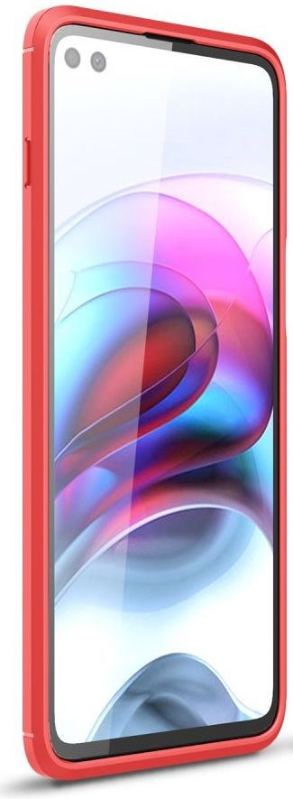 Motorola Moto G100 Hoesje Geborsteld TPU Flexibele Back Cover Rood afbeelding 2