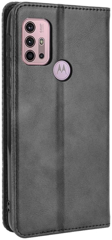 Motorola Moto G10/G20/G30 Hoesje Vintage Portemonnee Book Case Zwart afbeelding 4