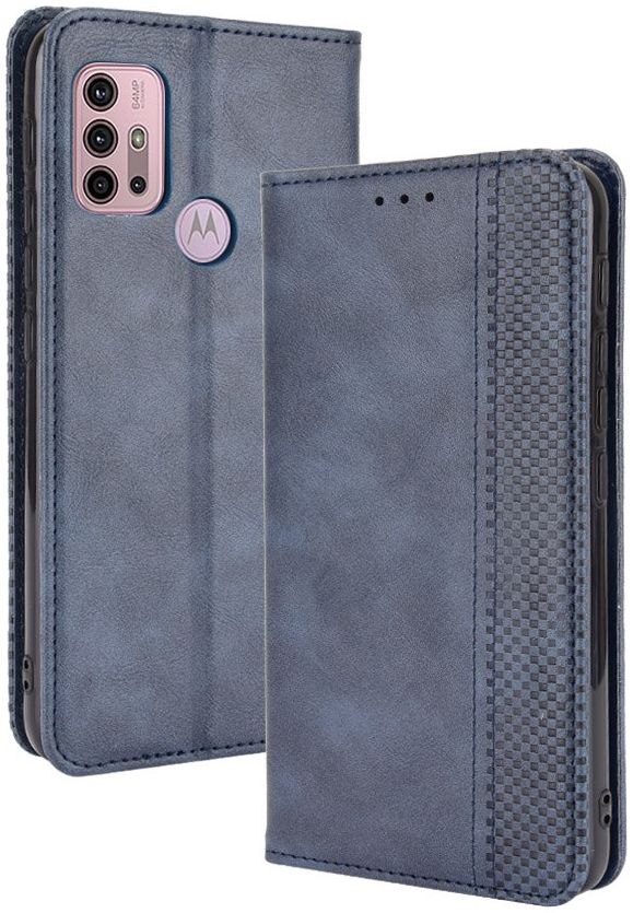 Motorola Moto G10/G20/G30 Hoesje Vintage Portemonnee Book Case Blauw afbeelding 2
