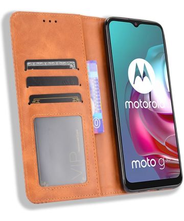 Motorola Moto G10/G20/G30 Hoesje Vintage Portemonnee Book Case Bruin Hoesjes