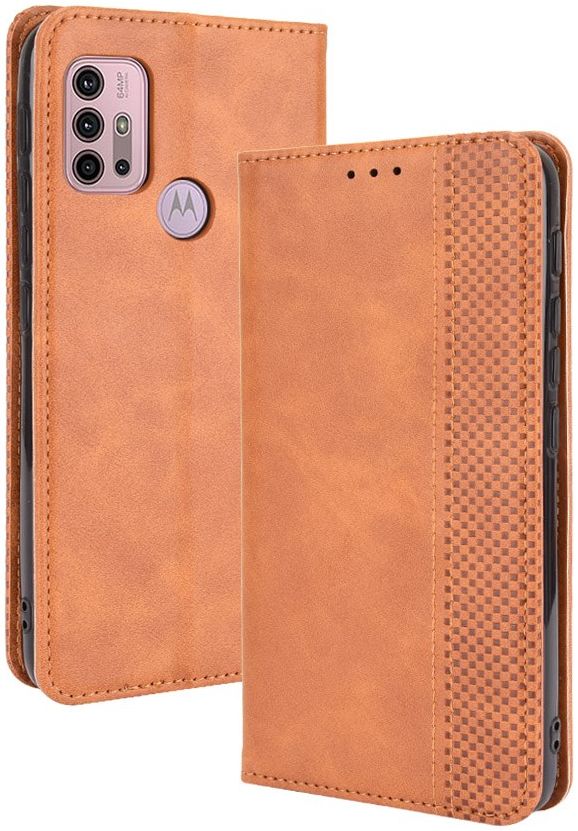 Motorola Moto G10/G20/G30 Hoesje Vintage Portemonnee Book Case Bruin afbeelding 2
