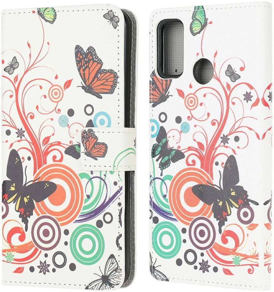 Motorola Moto G10/G20/G30 Hoesje Wallet Book Case met Vlinder Print afbeelding 4