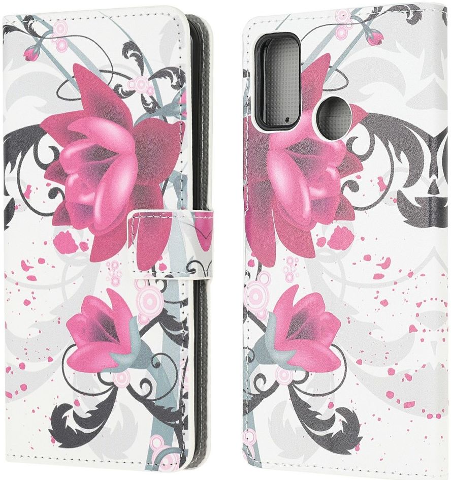 Motorola Moto G10/G20/G30 Hoesje Wallet Book Case met Rozen Print afbeelding 4