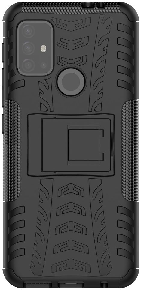 Motorola Moto G10/G20/G30 Hoesje Hybride Back Cover Kickstand Zwart afbeelding 1