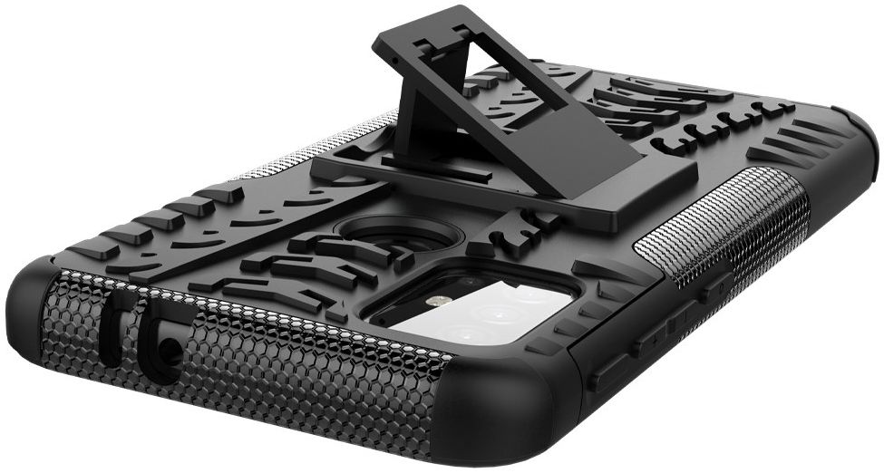 Motorola Moto G10/G20/G30 Hoesje Hybride Back Cover Kickstand Zwart afbeelding 4