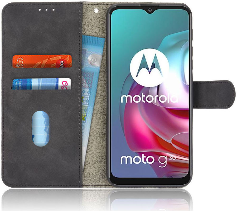 Motorola Moto G10 / G20 / G30 Hoesje Wallet Book Case Zwart afbeelding 1