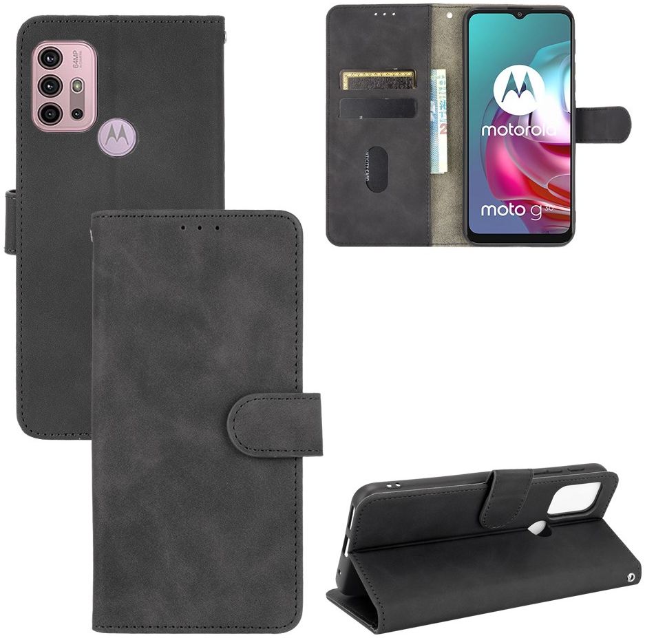 Motorola Moto G10 / G20 / G30 Hoesje Wallet Book Case Zwart afbeelding 8