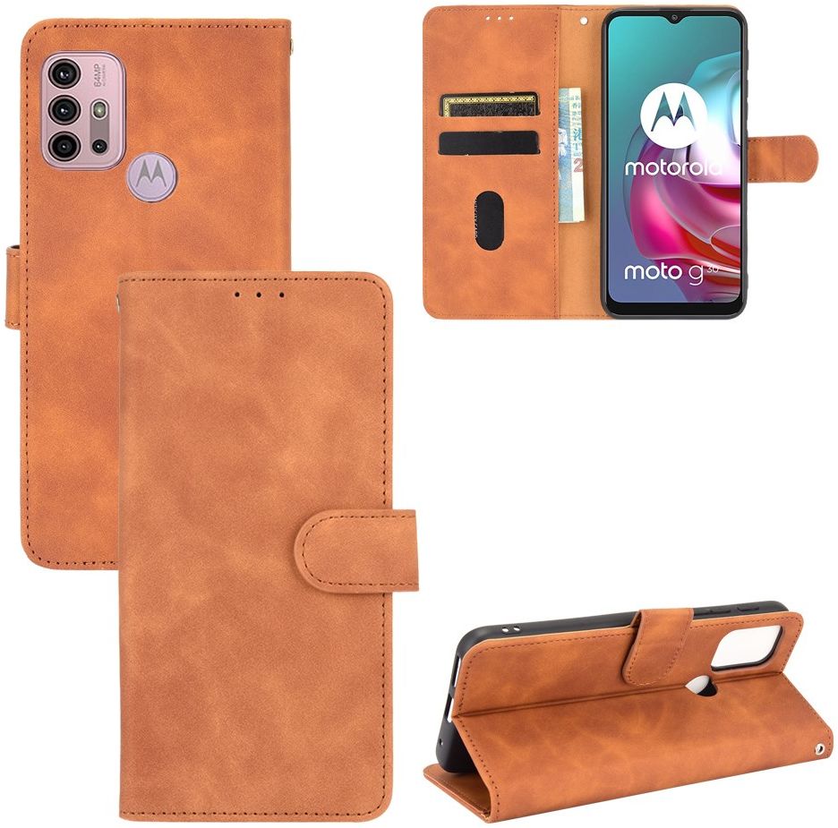 Motorola Moto G10 / G20 / G30 Hoesje Wallet Book Case Oranje afbeelding 8