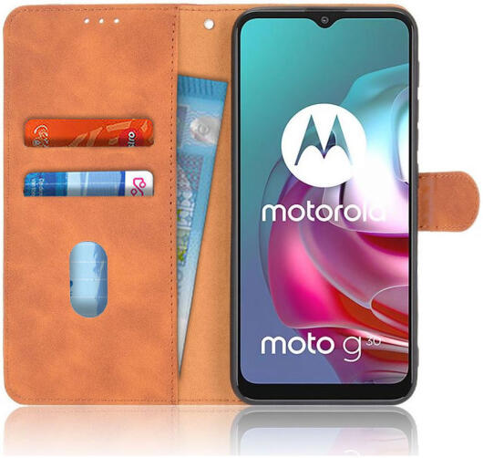 Motorola Moto G10 / G20 / G30 Hoesje Wallet Book Case Oranje afbeelding 1