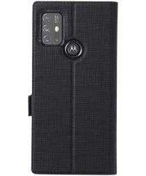 Motorola Moto G10 / G20 / G30 Hoesje Portemonnee Book Case Zwart